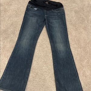 Women’s Dark Blue Bootcut Jeans - Maternity Panel